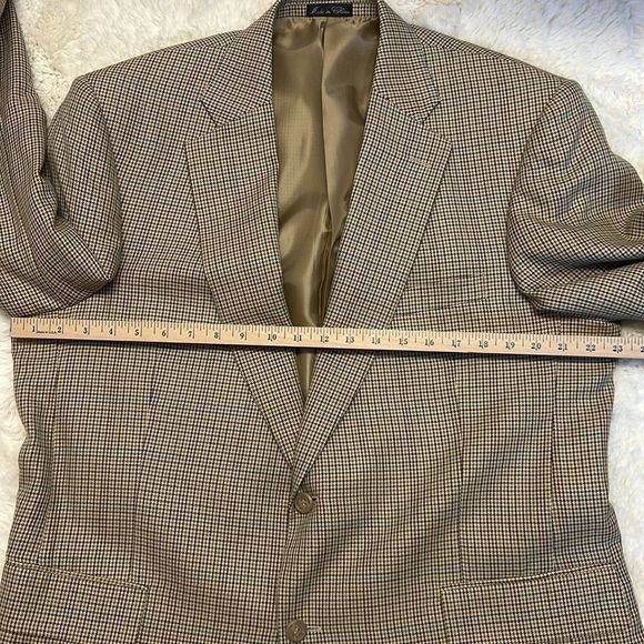 Cezar Del Prado Silk Wool Blend Houndstooth Two Button Blazer Sport Coat… - Picture 13 of 15
